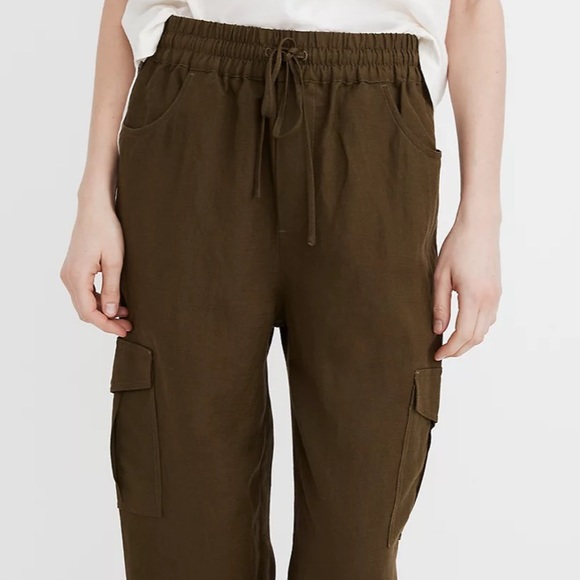 NWT! Madewell Tapered Huston Cargo Pull-On Crop Pants - Picture 2 of 6